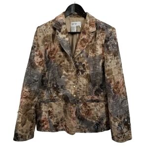 Lanalee snap front floral print size 14  jacket